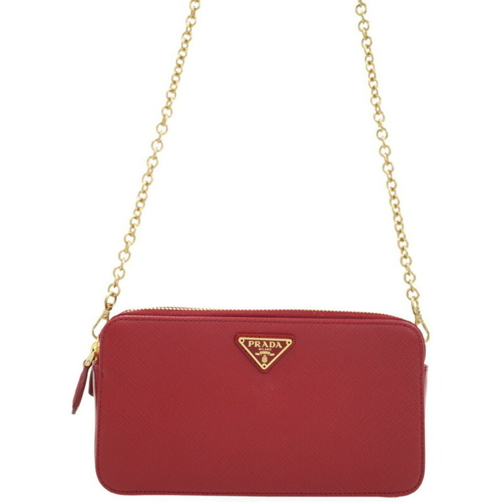 Prada Saffiano Leather Chain Shoulder Bag